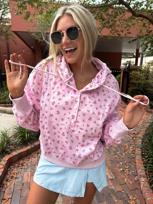 Wander Hour Floral Hoodie sold by Bella Rose boutique