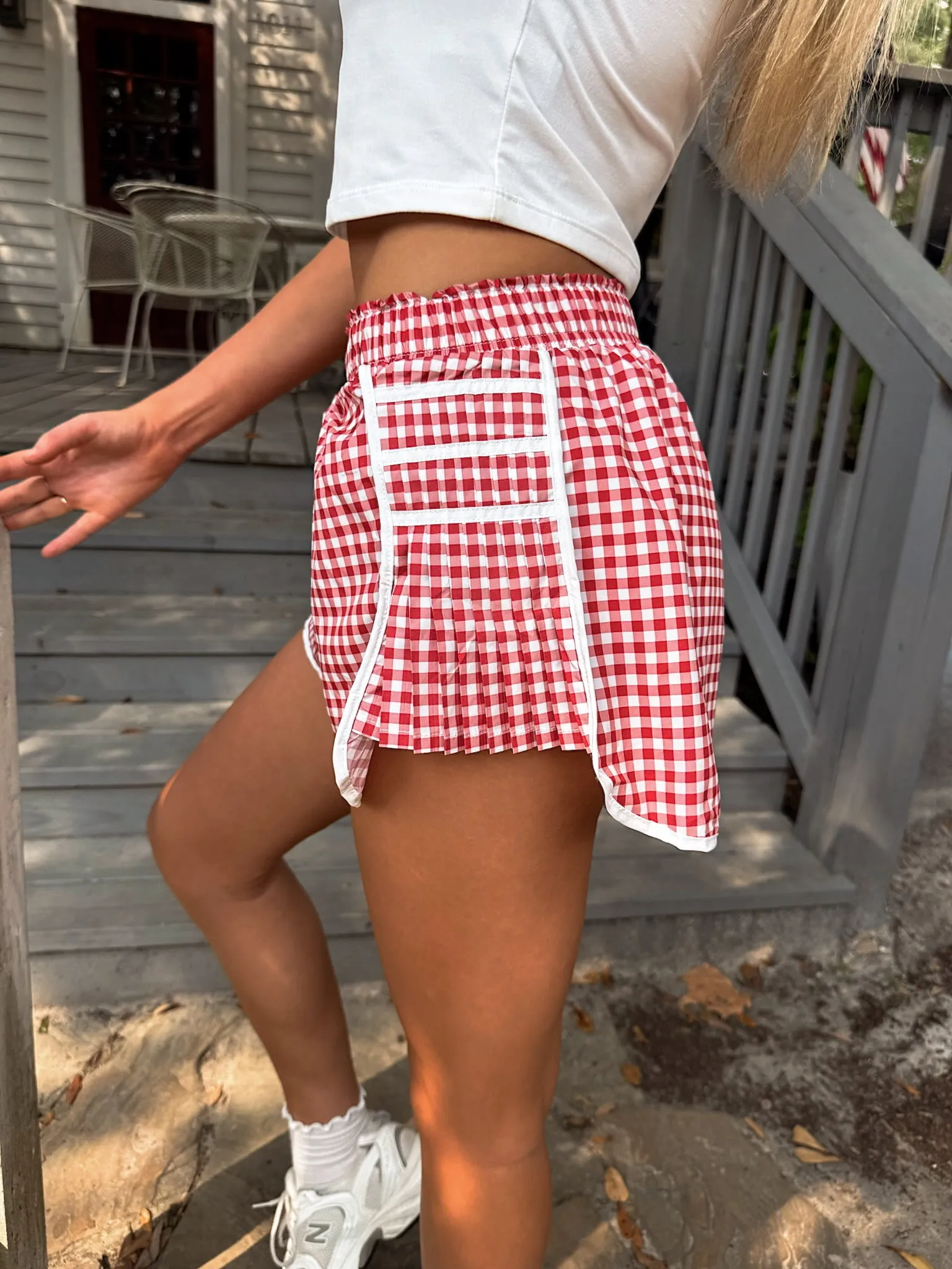 On Point Gingham Athletic Shorts sold by Bella Rose boutique product image thumbnail 2