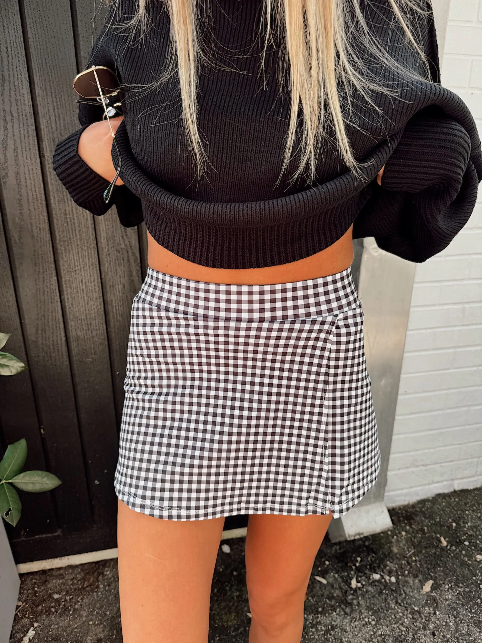 Head Start Athletic Gingham Skort sold by Bella Rose boutique product image thumbnail 2