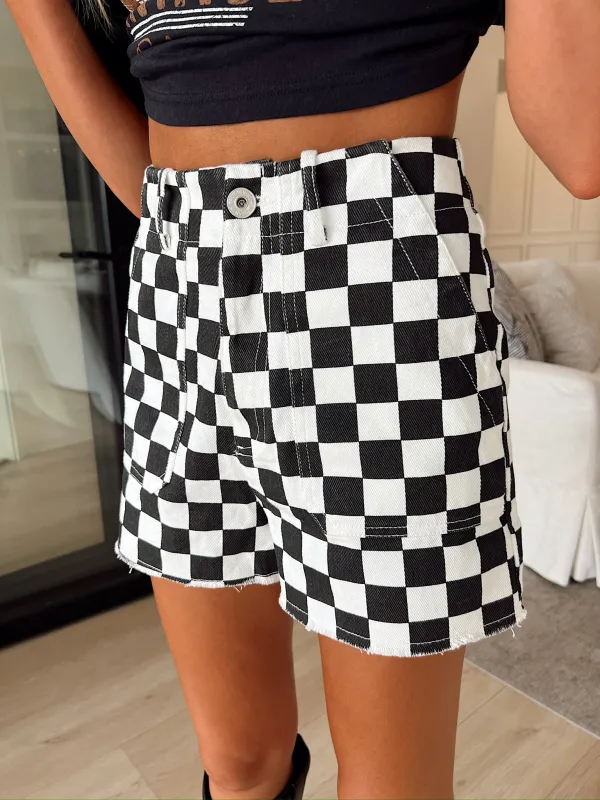 Ready To Bounce Checkered Shorts sold by Bella Rose boutique