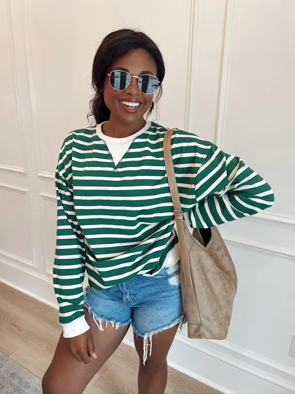Pages In Time Striped Top sold by Bella Rose boutique