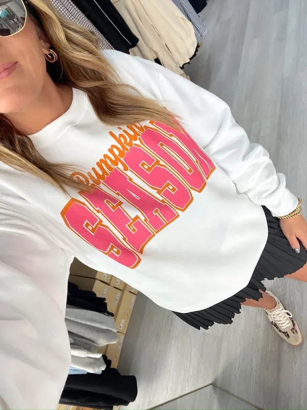 Pumpkin Season Gameday Font Sweatshirt sold by Bella Rose boutique
