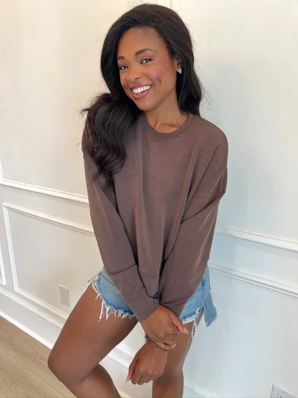 Already Over Long Sleeve Top sold by Bella Rose boutique