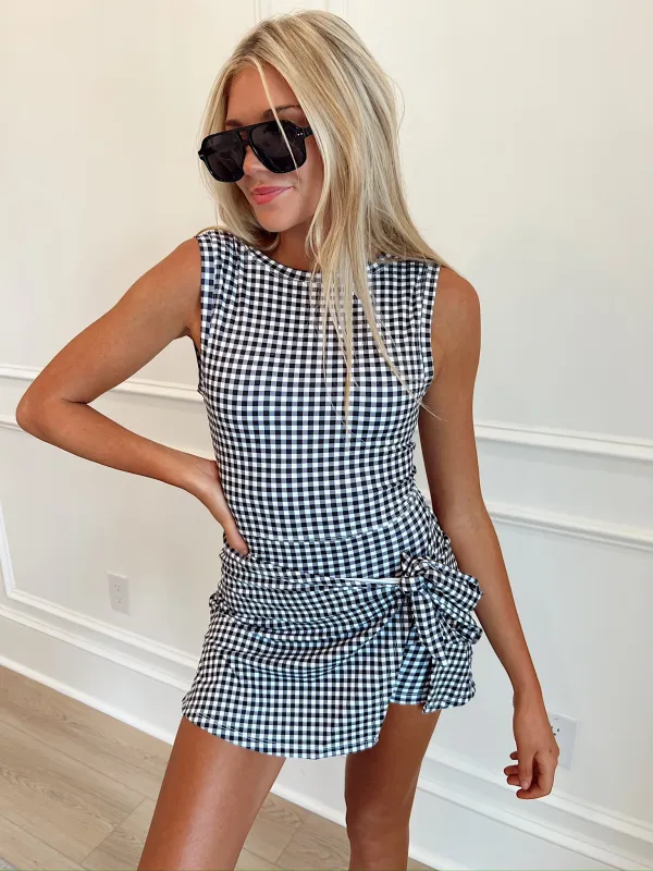 Work It Girl Gingham Wrap Dress sold by Bella Rose boutique