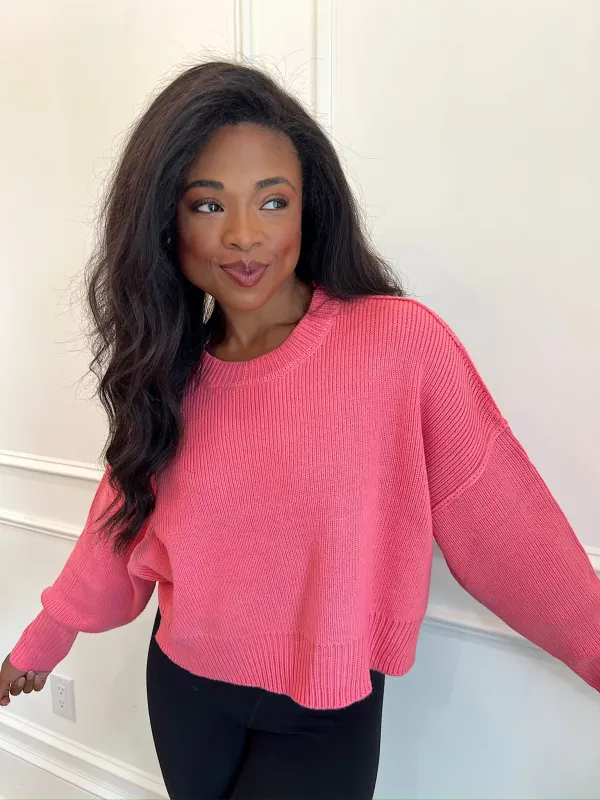 True Friend Cropped Sweater Top sold by Bella Rose boutique