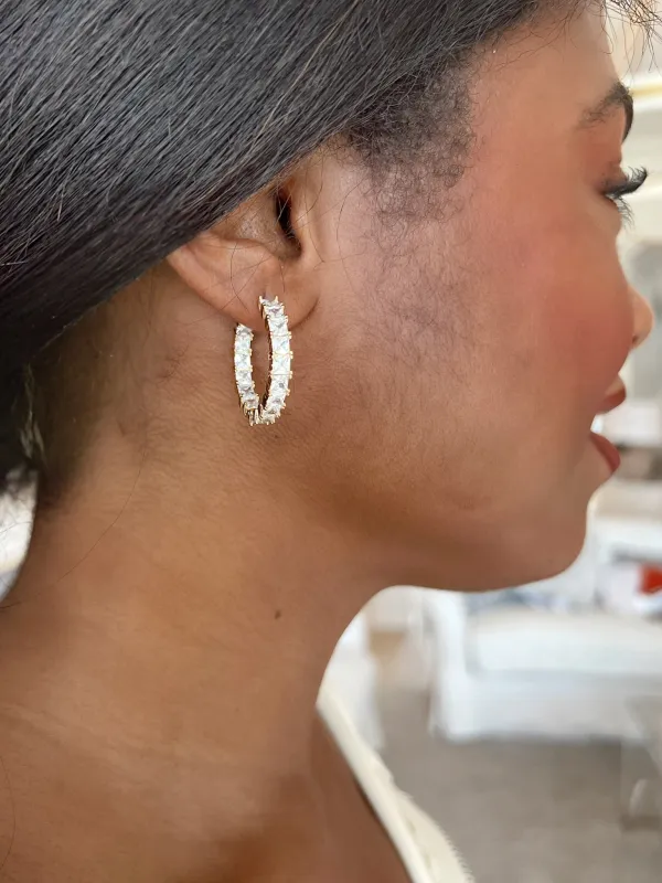 Total Ease Baguette Earrings sold by Bella Rose boutique