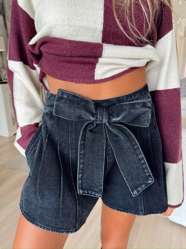 Say Less Do More Bow Shorts sold by Bella Rose boutique