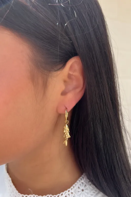 Perfect Catch Fish Drop Earrings sold by Bella Rose boutique
