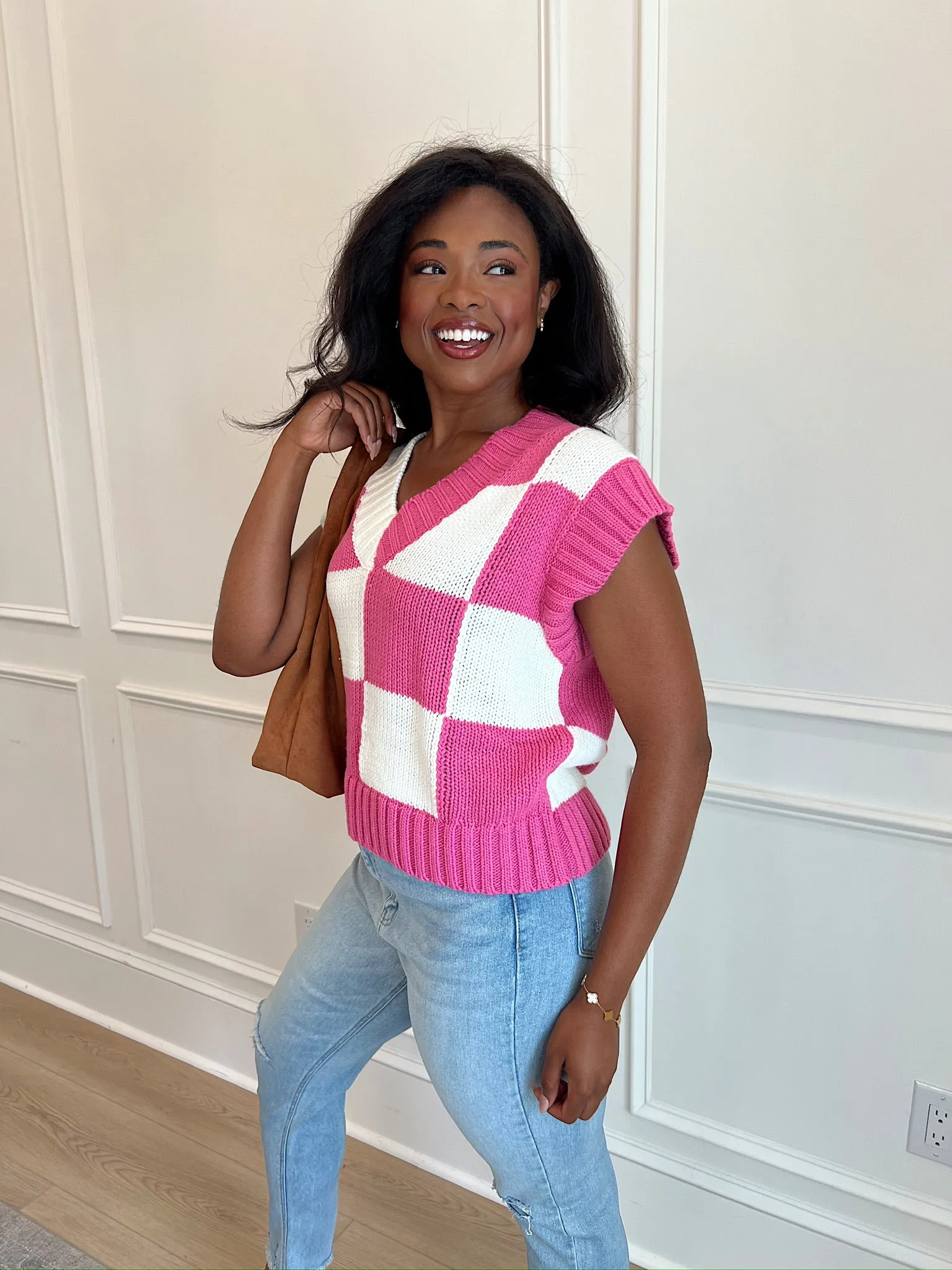 Hint Of Extra Sweater Vest Top sold by Bella Rose boutique product image thumbnail 2