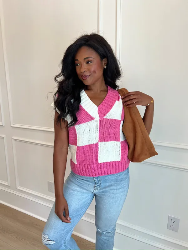 Hint Of Extra Sweater Vest Top sold by Bella Rose boutique