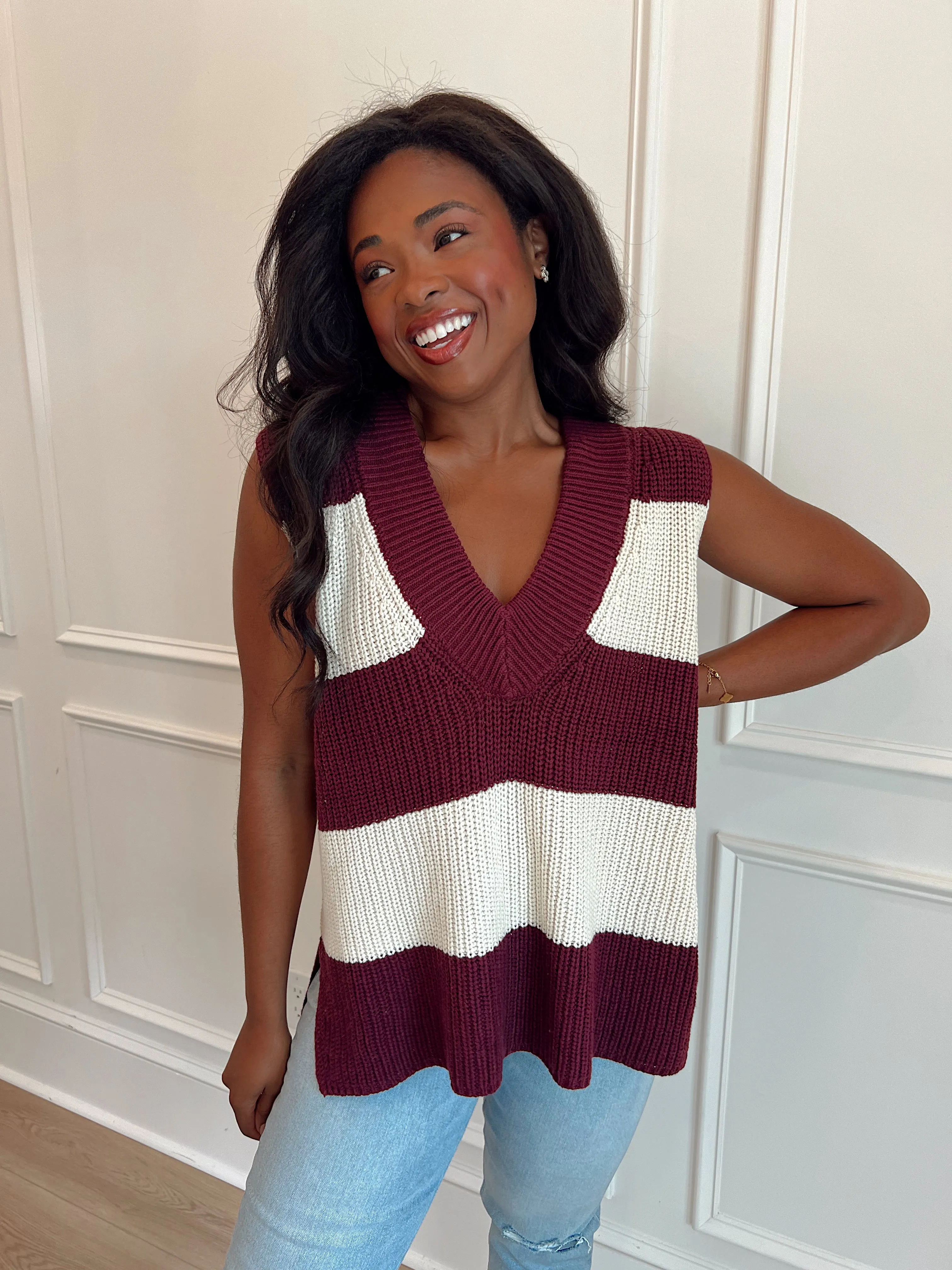 Been Here All Along Oversized Sweater Vest sold by Bella Rose boutique