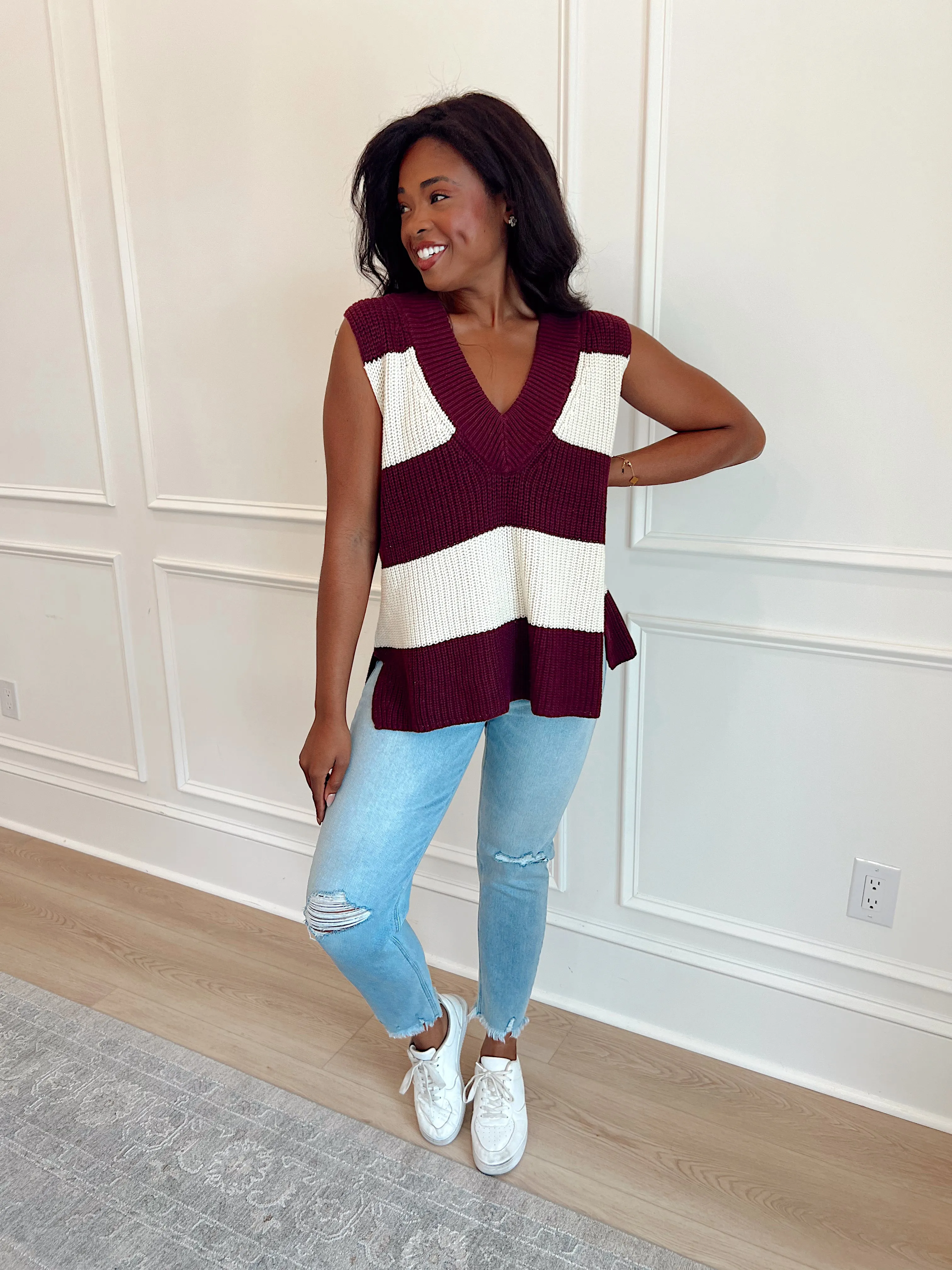 Been Here All Along Oversized Sweater Vest sold by Bella Rose boutique product image thumbnail 3