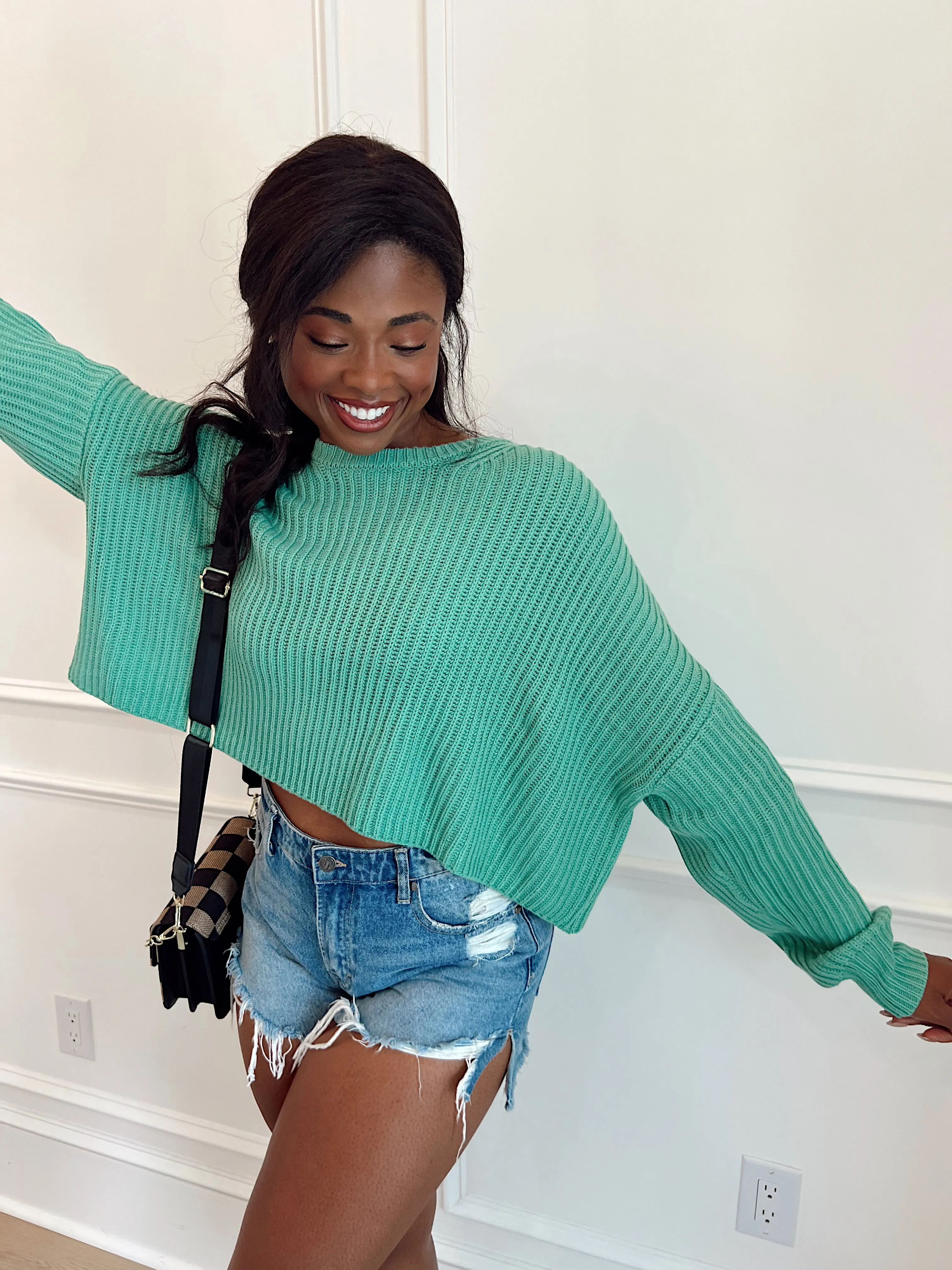 Keep It Chill Cropped Sweater sold by Bella Rose boutique product image thumbnail 4