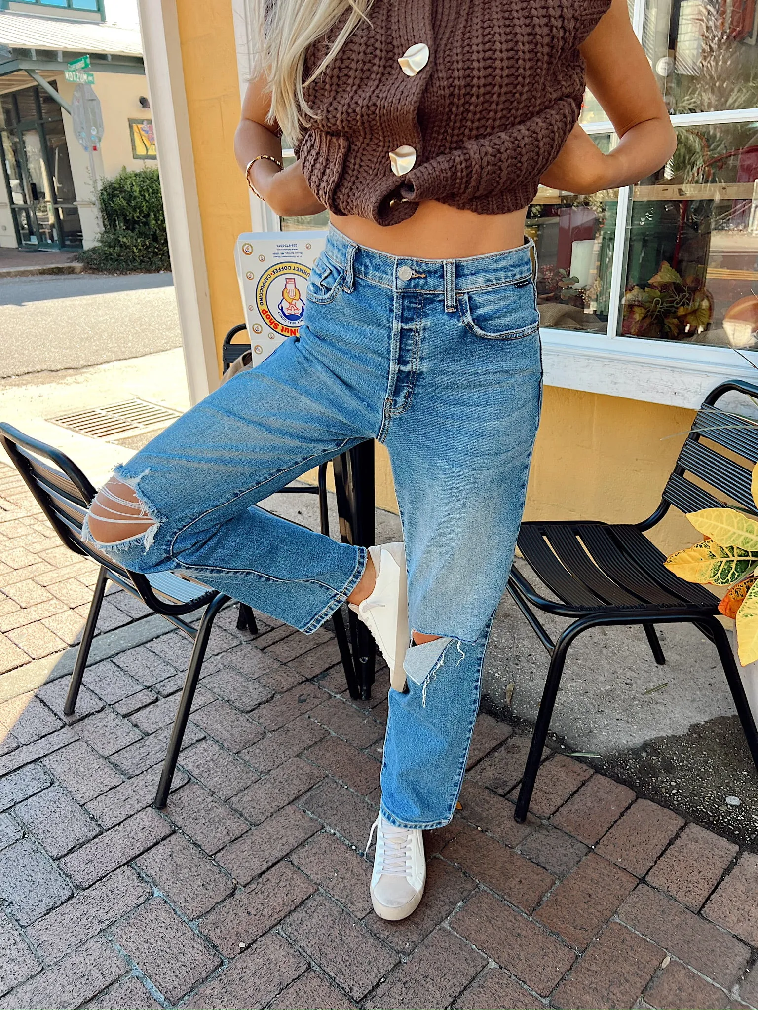 Daily Mode Super High Rise Dad Jeans sold by Bella Rose boutique product image thumbnail 4