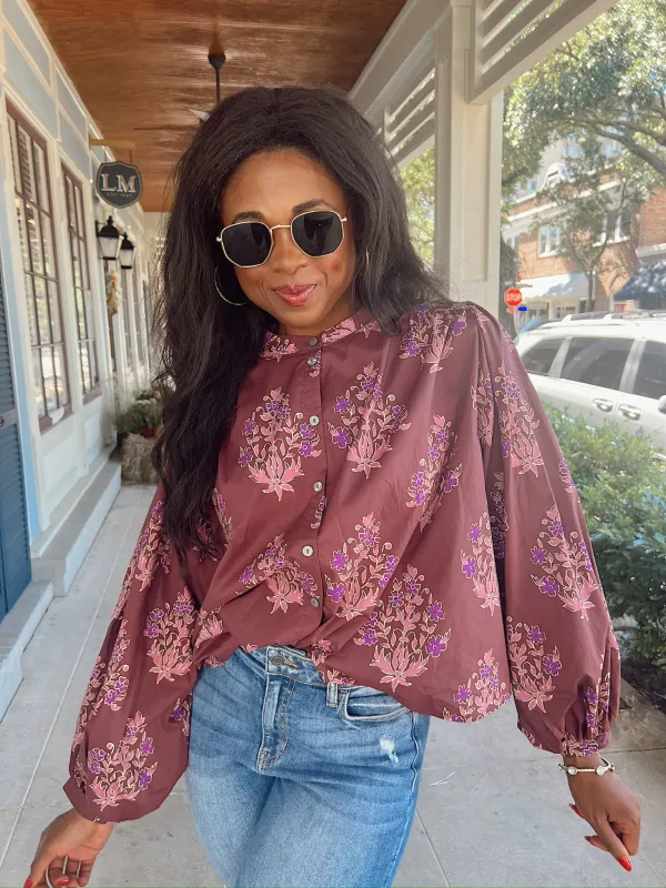 Last Drive Down Floral Top sold by Bella Rose boutique