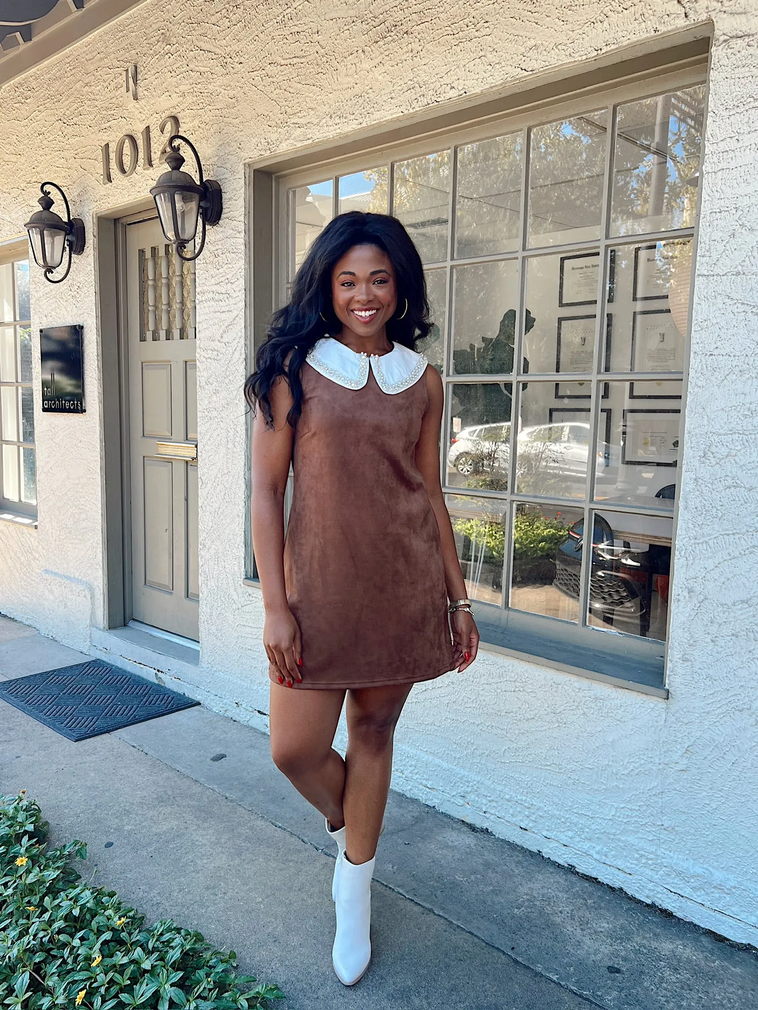 With A Smile Embellished Collared Dress sold by Bella Rose boutique product image thumbnail 4