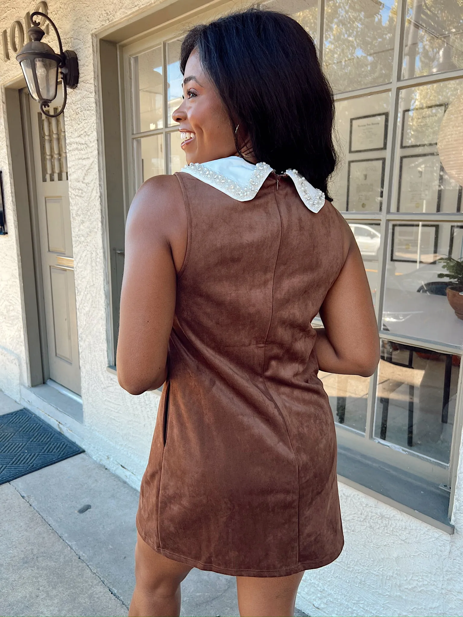 With A Smile Embellished Collared Dress sold by Bella Rose boutique product image thumbnail 5