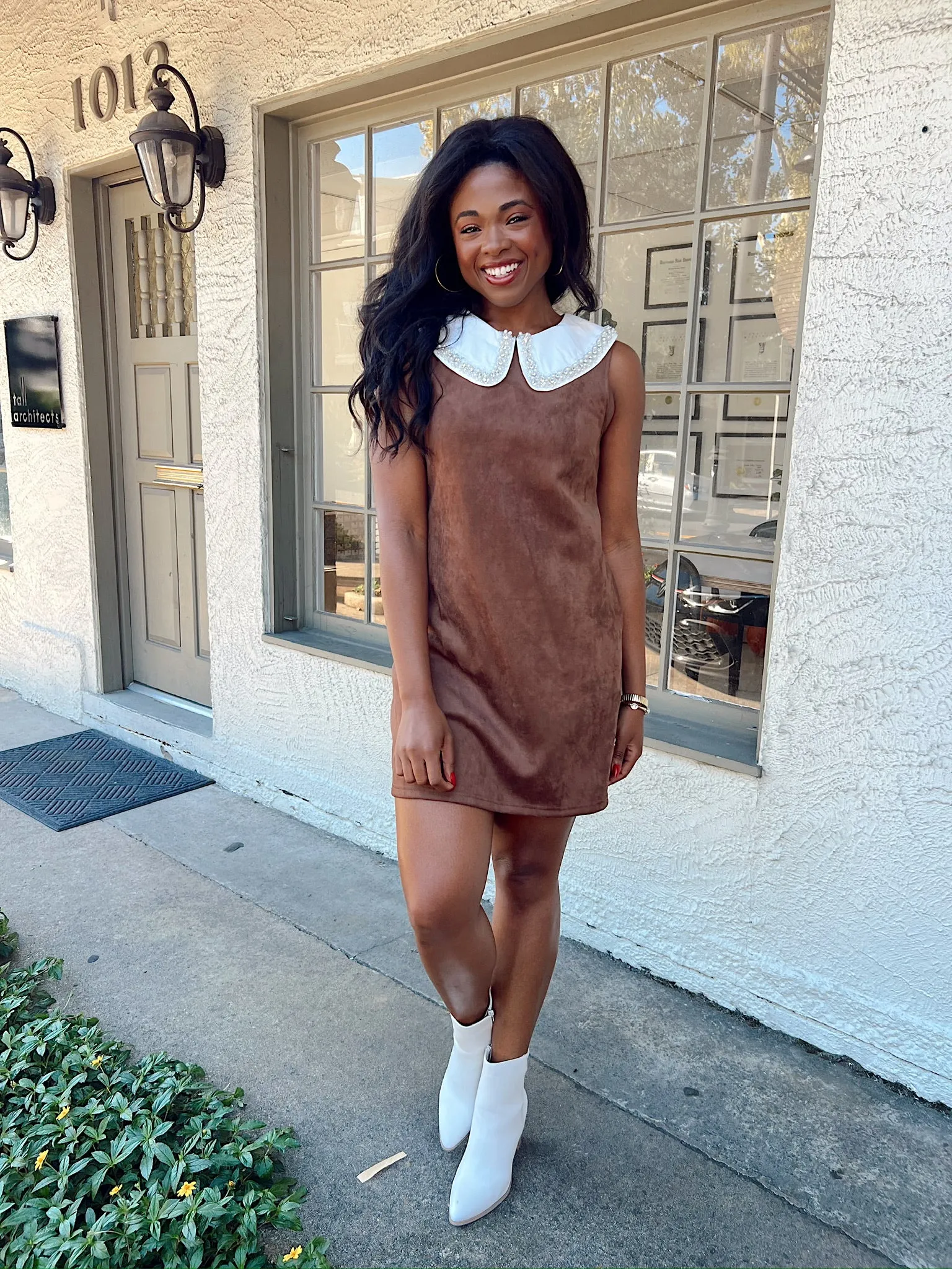 With A Smile Embellished Collared Dress sold by Bella Rose boutique product image thumbnail 3