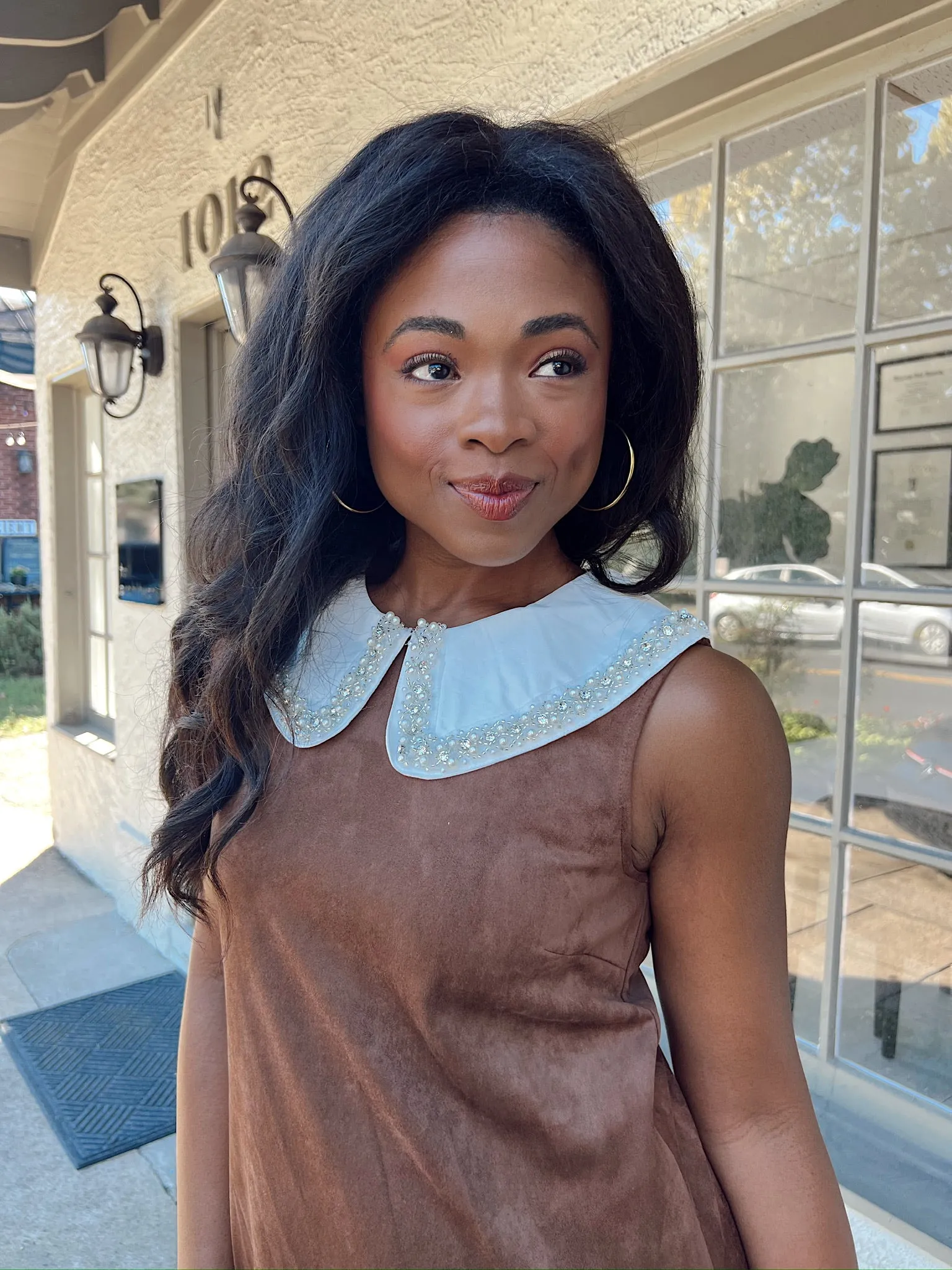 With A Smile Embellished Collared Dress sold by Bella Rose boutique product image thumbnail 2