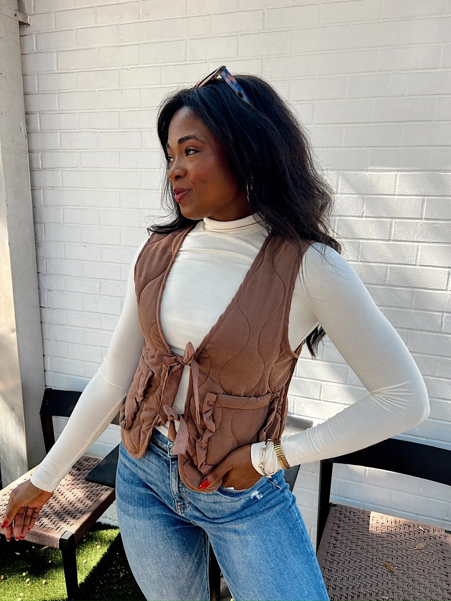 See You Again Textured Vest Top sold by Bella Rose boutique product image thumbnail 4