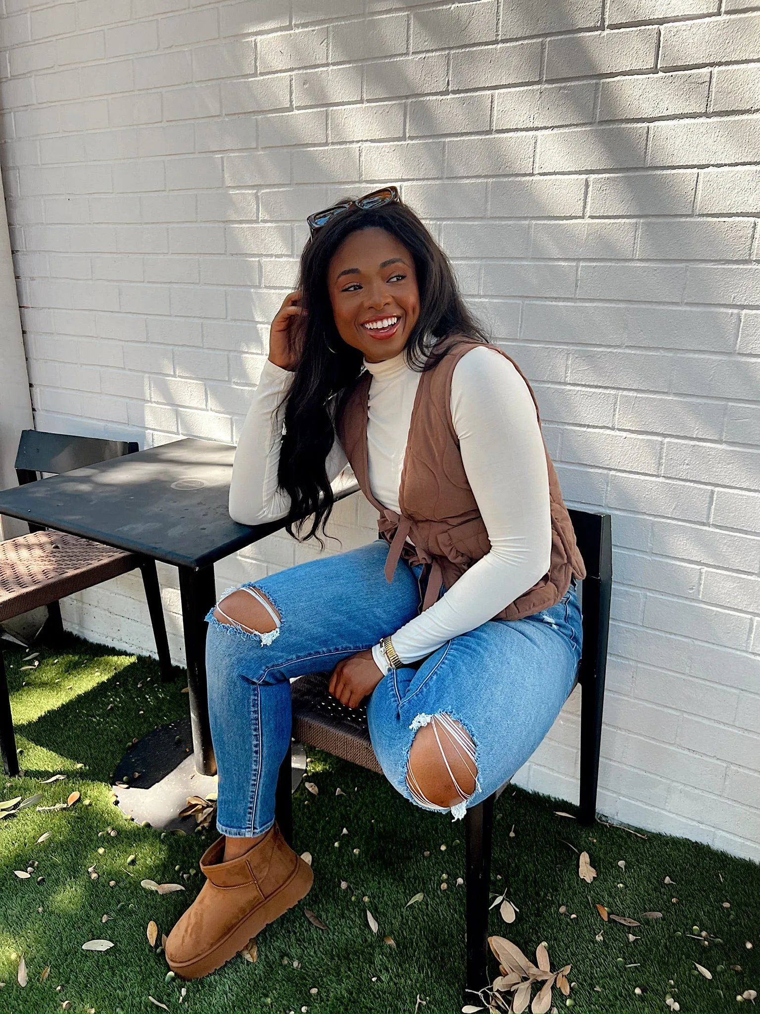 See You Again Textured Vest Top sold by Bella Rose boutique product image thumbnail 3