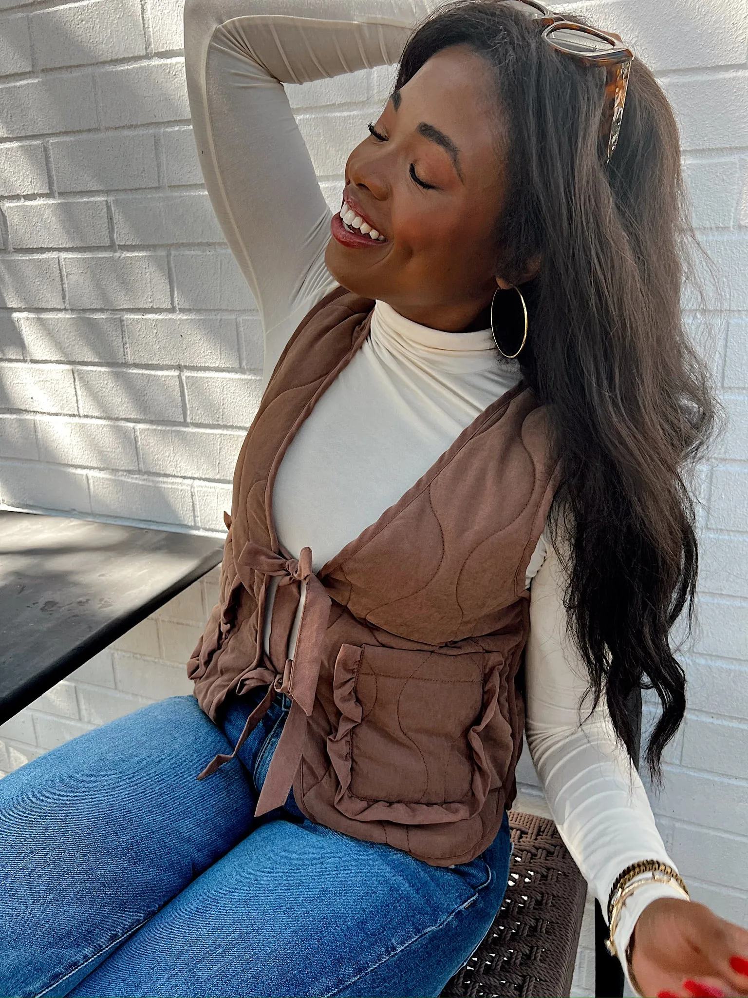 See You Again Textured Vest Top sold by Bella Rose boutique