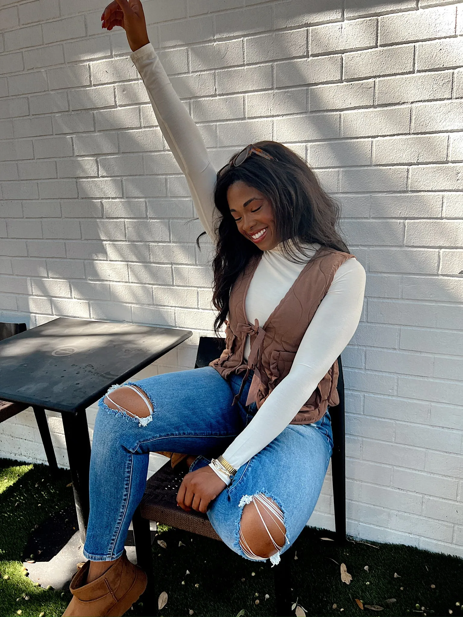 See You Again Textured Vest Top sold by Bella Rose boutique product image thumbnail 2