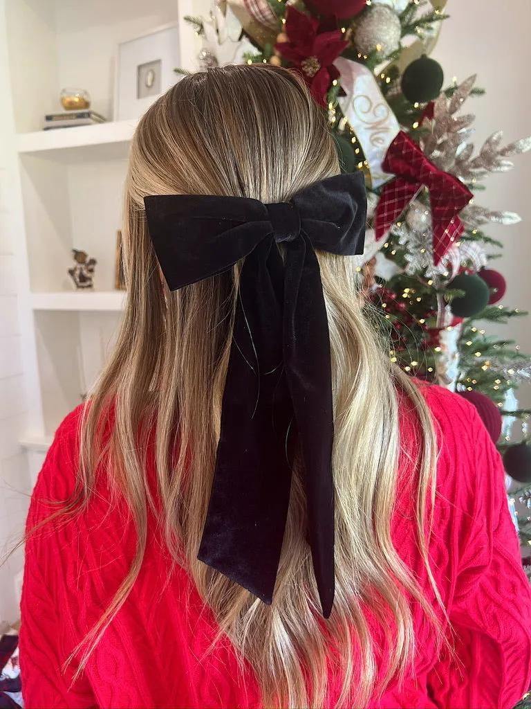Velvet Ribbon Hair Clip sold by Bella Rose boutique