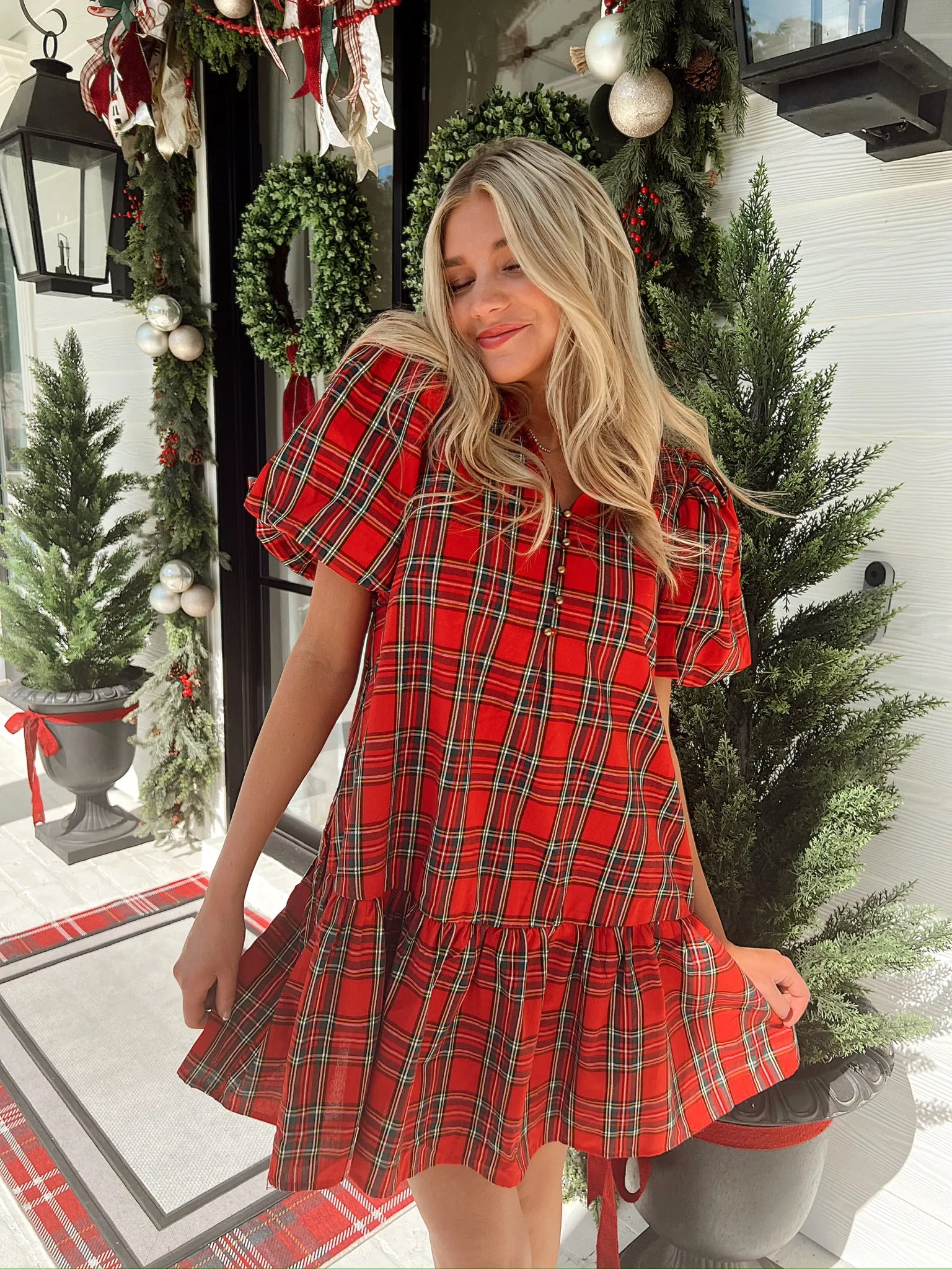 It's A Fairytale Plaid Dress sold by Bella Rose boutique product image thumbnail 4