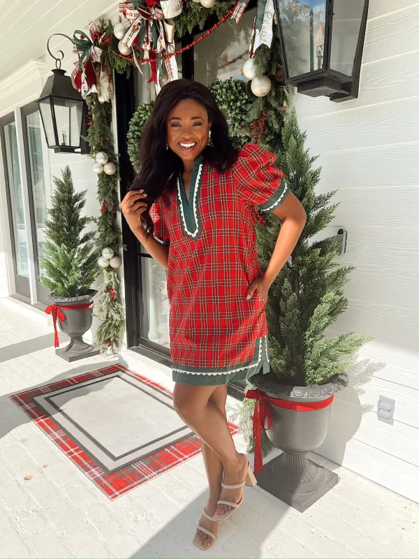 Sparks Fly Plaid Mini Dress sold by Bella Rose boutique