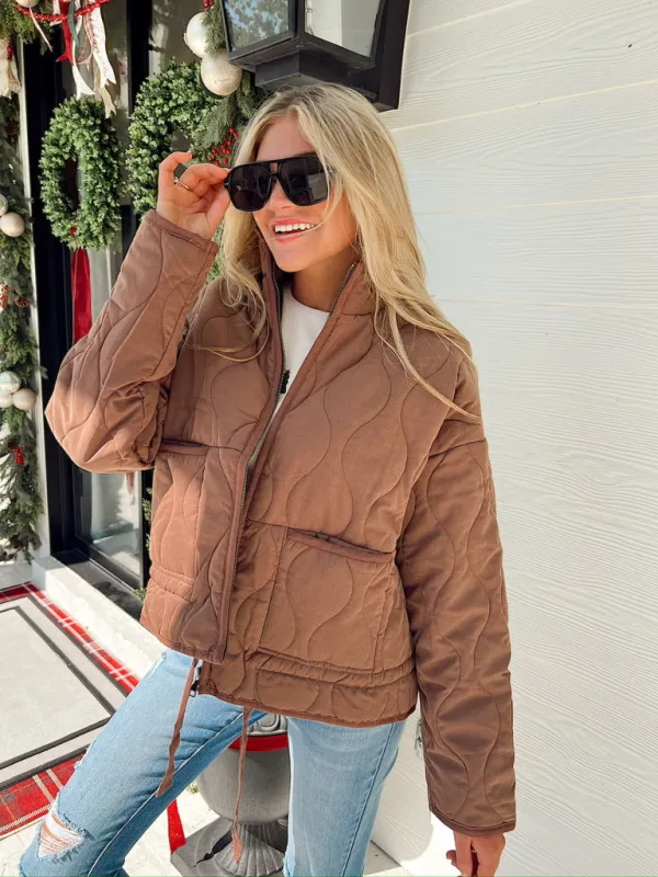 Just In Case Textured Jacket sold by Bella Rose boutique