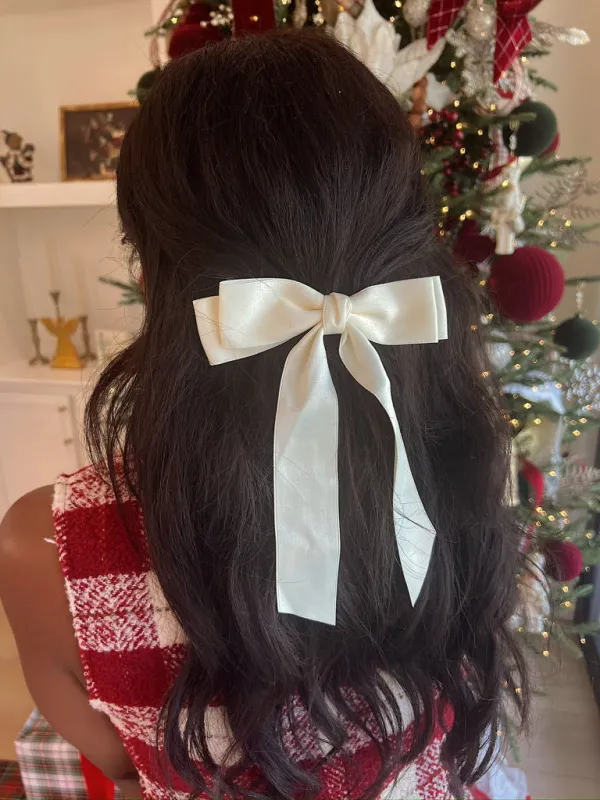 Satin Hair Bow Clip sold by Bella Rose boutique