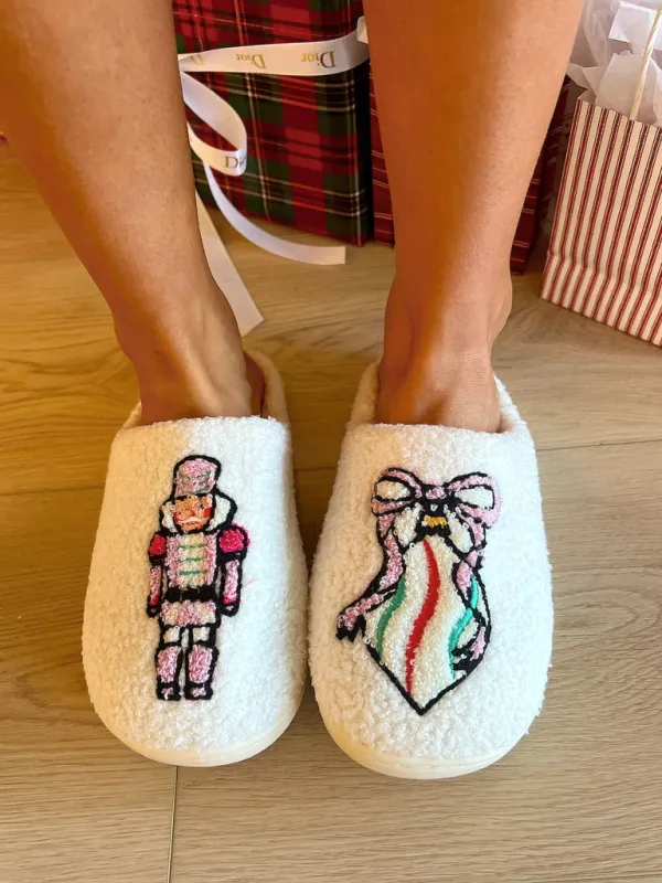 The Winter Nutcracker Slippers sold by Bella Rose boutique