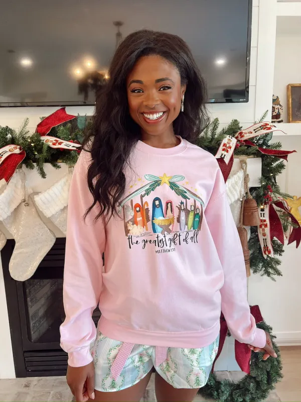 The Greatest Gift Sweatshirt sold by Bella Rose boutique