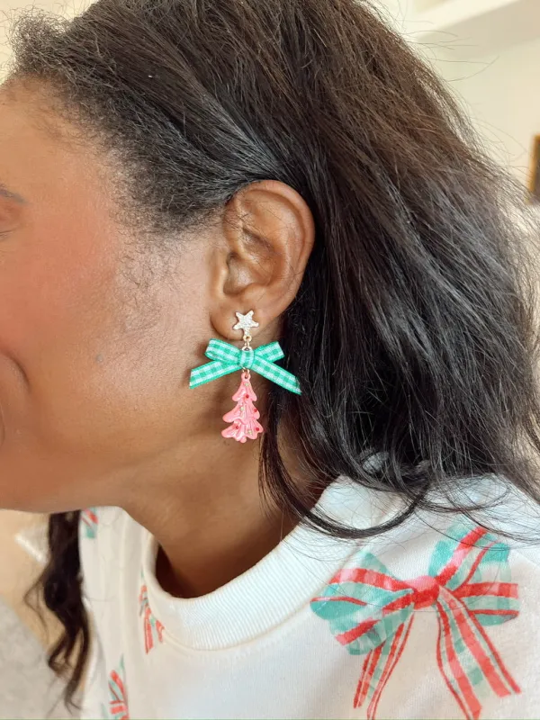 Star Stud Christmas Tree Drop Earrings sold by Bella Rose boutique