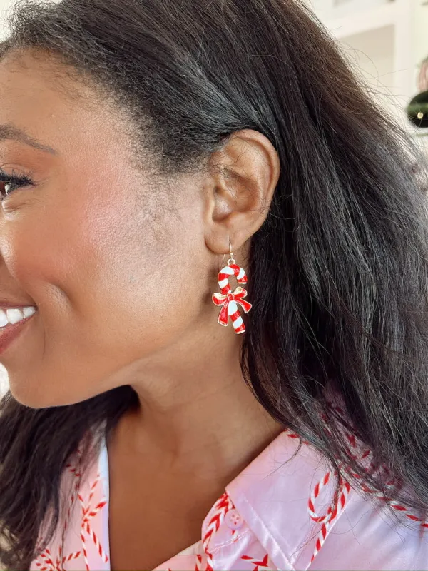 Candy Candy Bow Drop Earrings sold by Bella Rose boutique