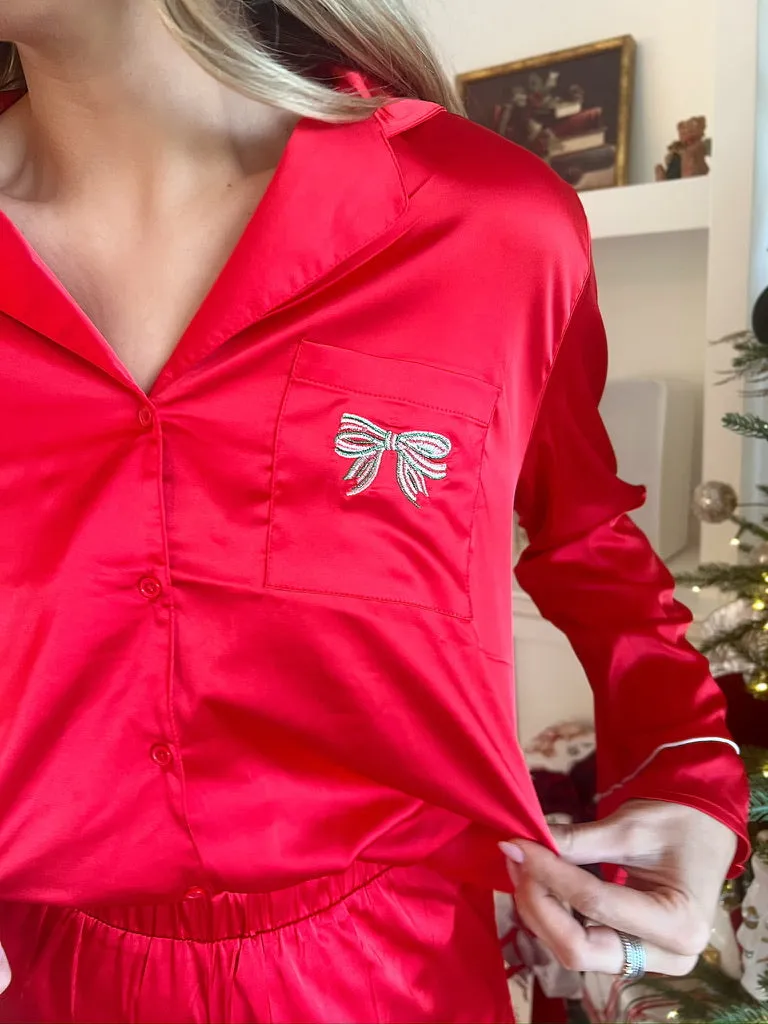 Best Time Of The Year Satin Two-Piece Set sold by Bella Rose boutique product image thumbnail 2