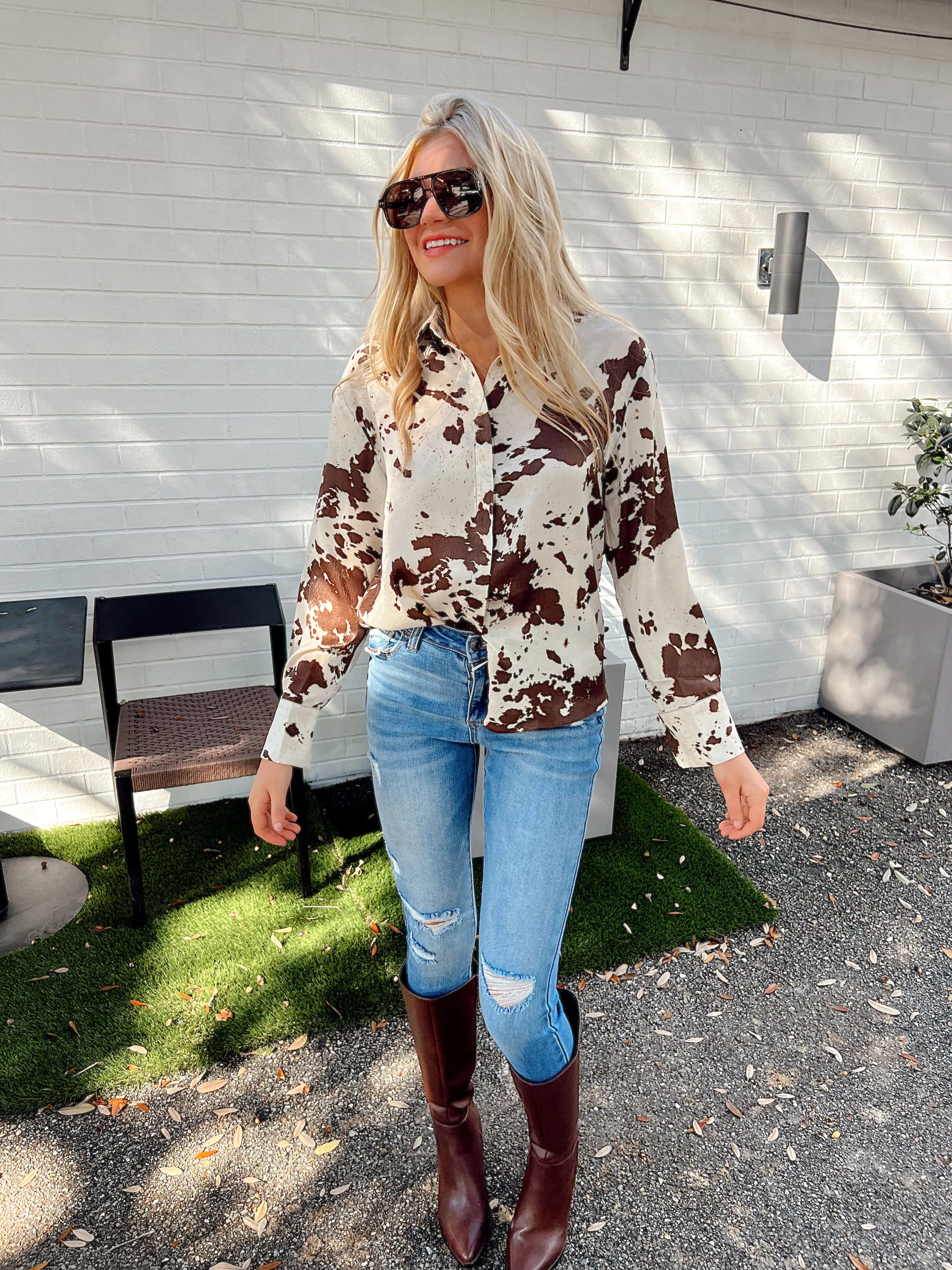 Rodeo Babe Collared Top sold by Bella Rose boutique product image thumbnail 3