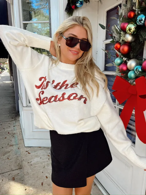 Tis' The Season Sequin Sweater sold by Bella Rose boutique
