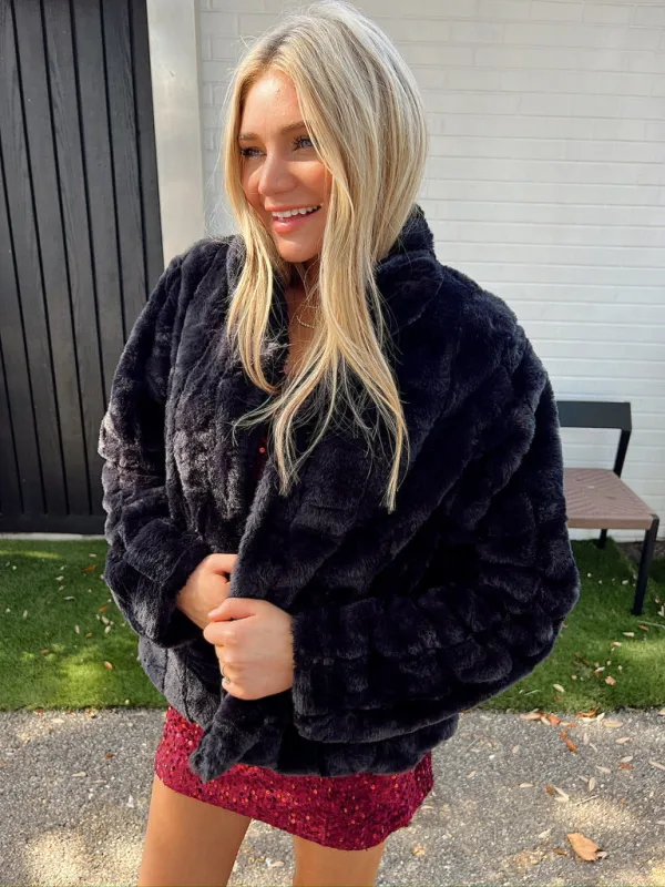 Winter Made Faux Fur Jacket sold by Bella Rose boutique