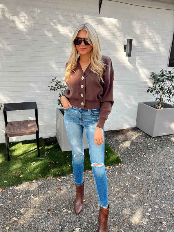 Polished Presence Long Sleeve Top sold by Bella Rose boutique