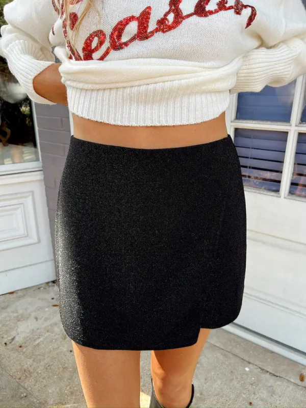 Lover Girl Metallic Skort sold by Bella Rose boutique
