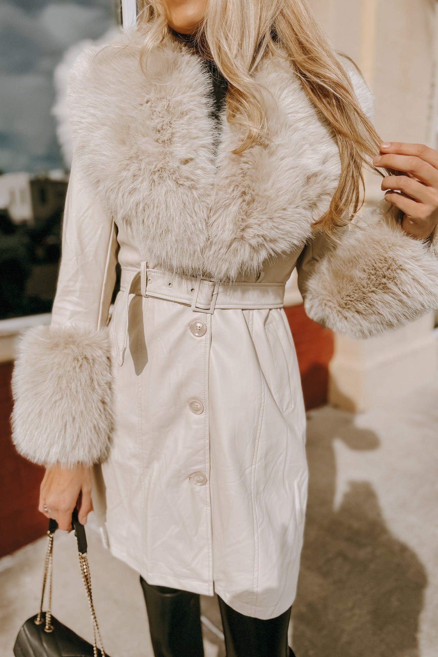 Style Expedition Faux Leather Coat sold by Bella Rose boutique product image thumbnail 4