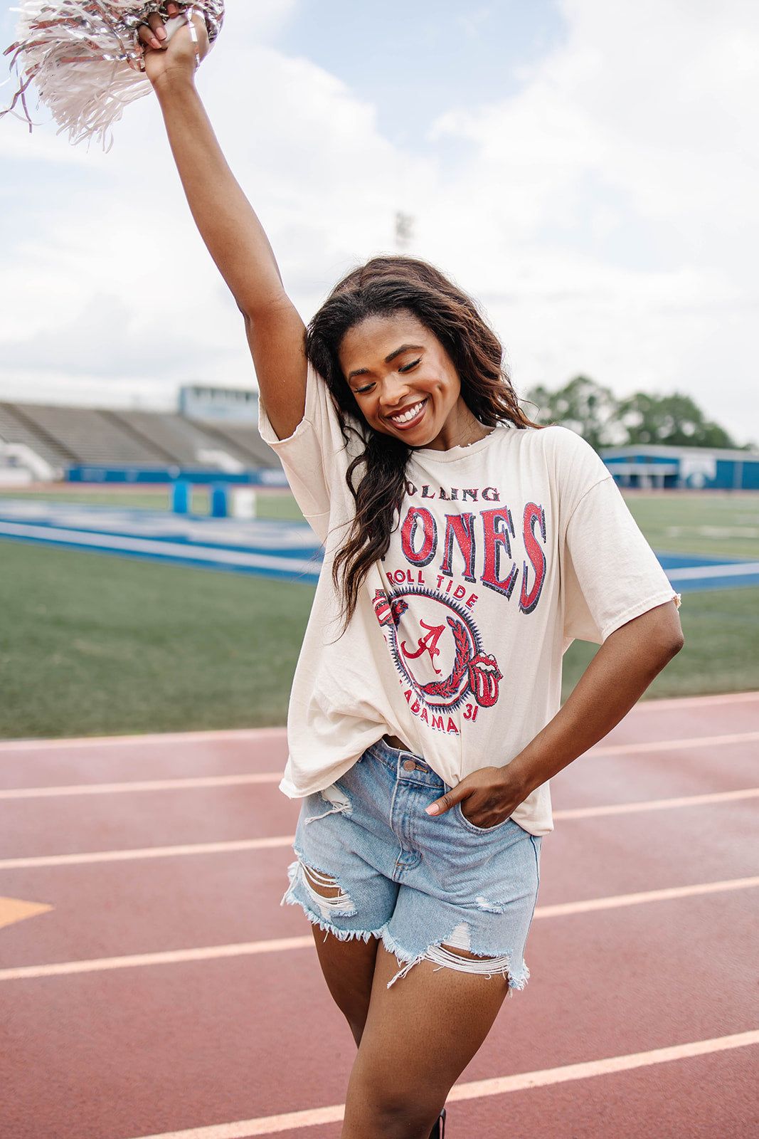 LivyLu Rolling Stones Bama College Vintage Tee sold by Bella Rose boutique product image thumbnail 4