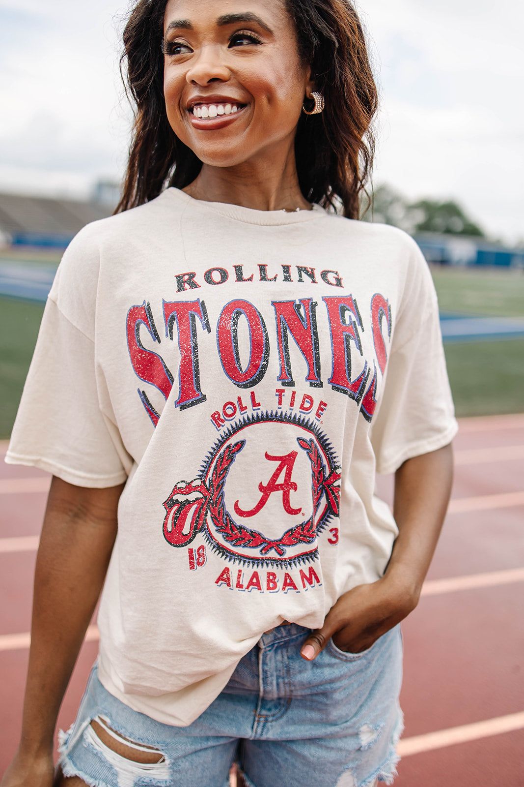 LivyLu Rolling Stones Bama College Vintage Tee sold by Bella Rose boutique product image thumbnail 3