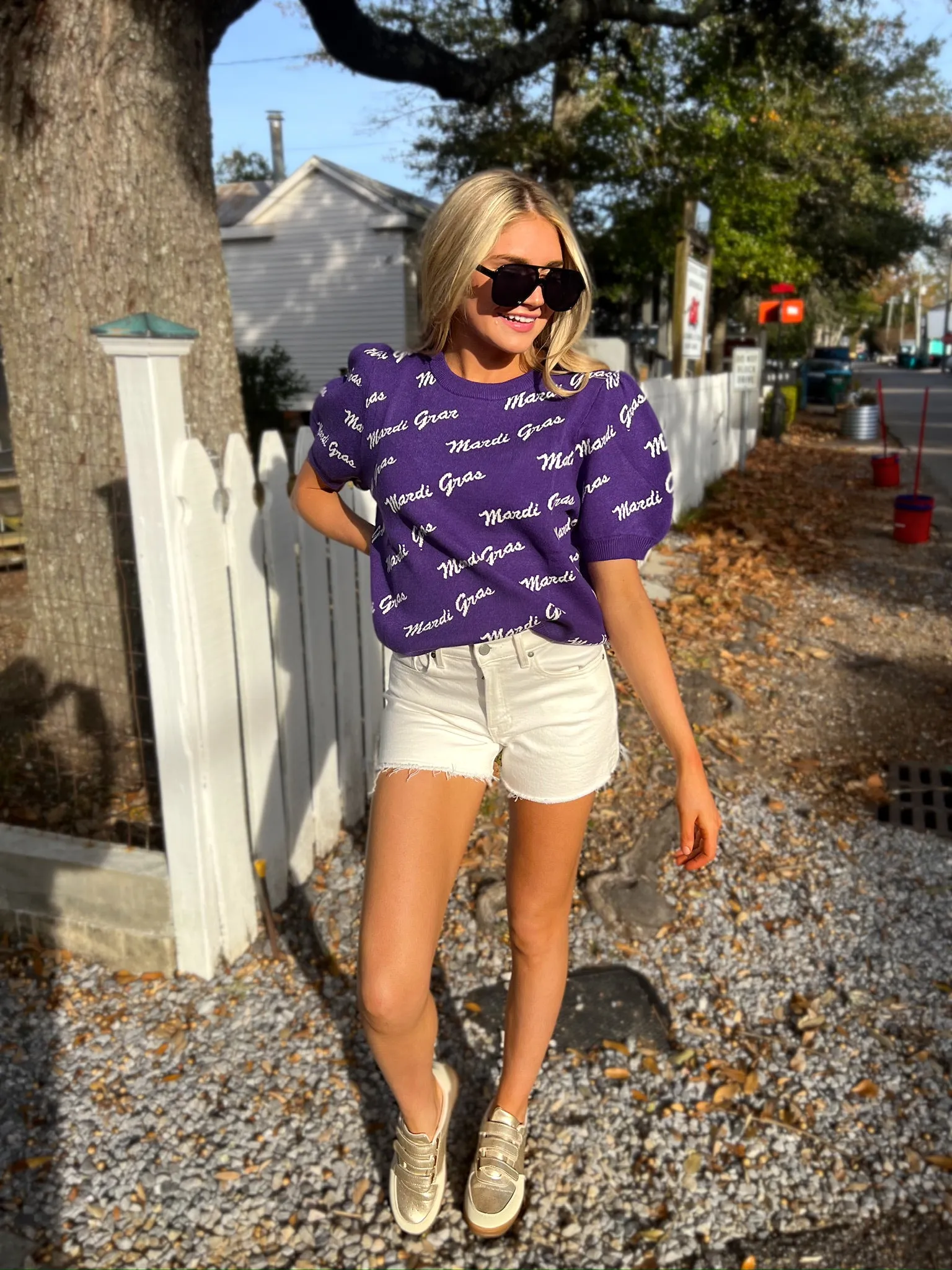 Mardi Gras Script Top sold by Bella Rose boutique product image thumbnail 2