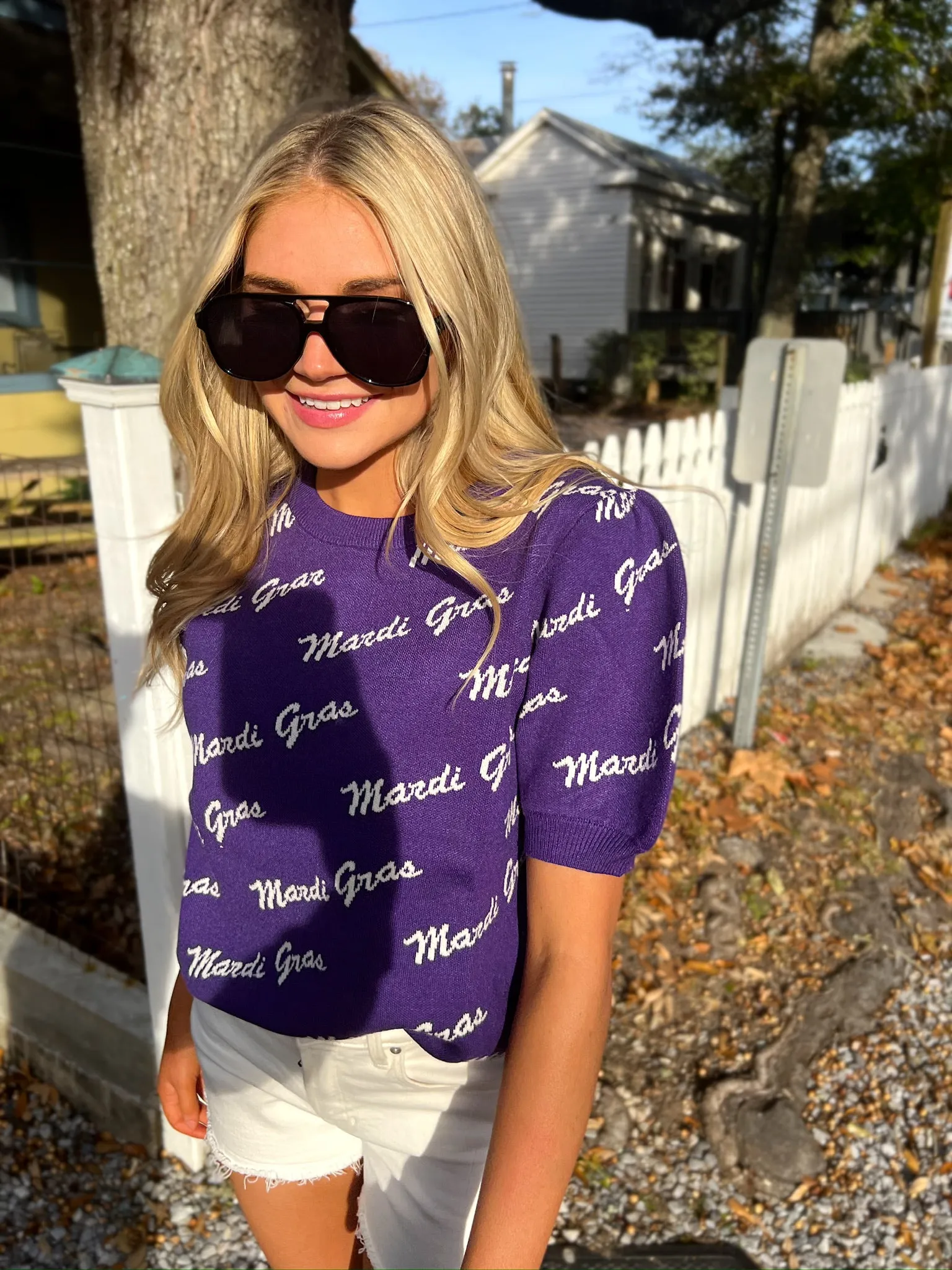 Mardi Gras Script Top sold by Bella Rose boutique product image thumbnail 3