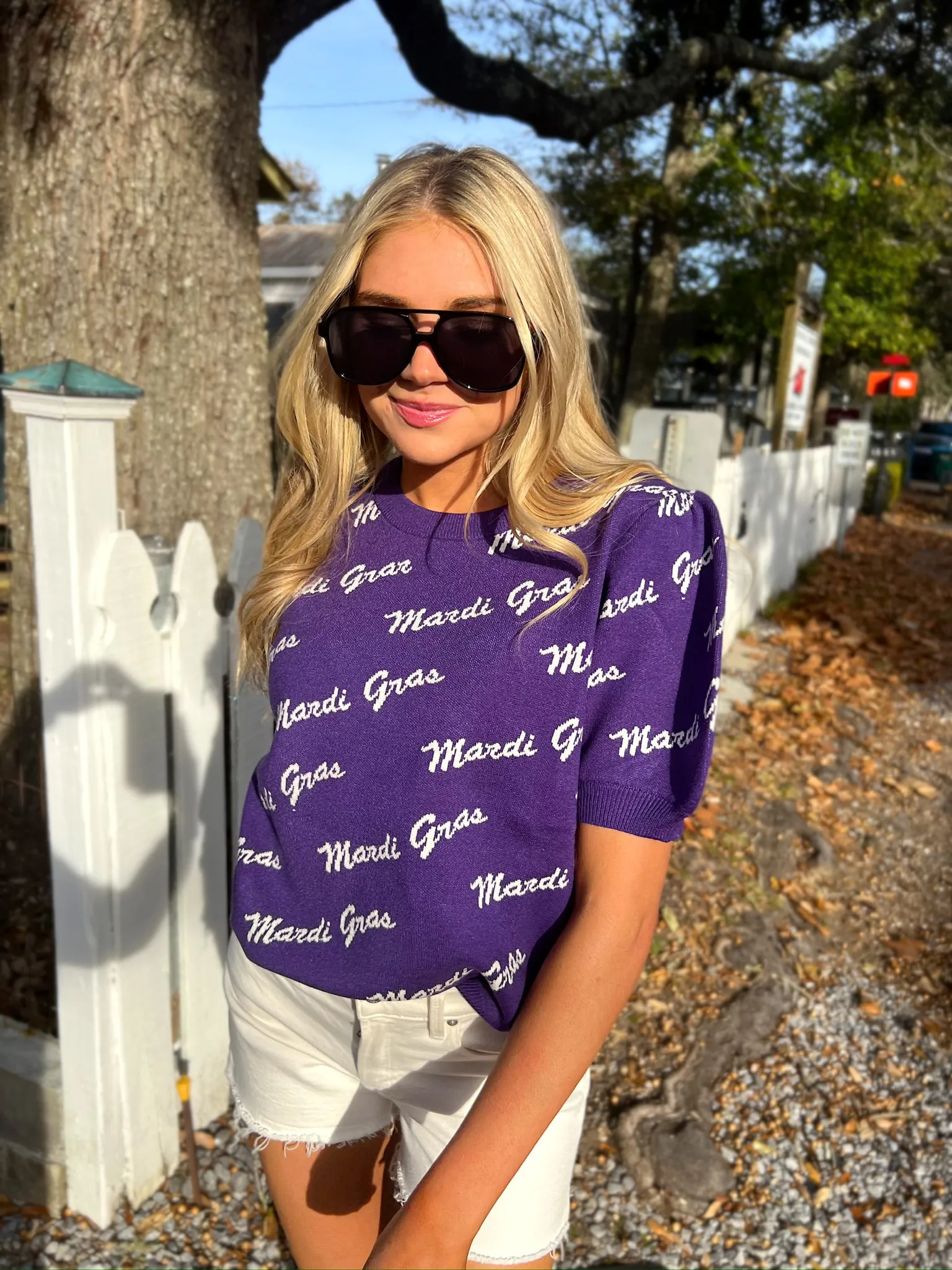 Mardi Gras Script Top sold by Bella Rose boutique product image thumbnail 4