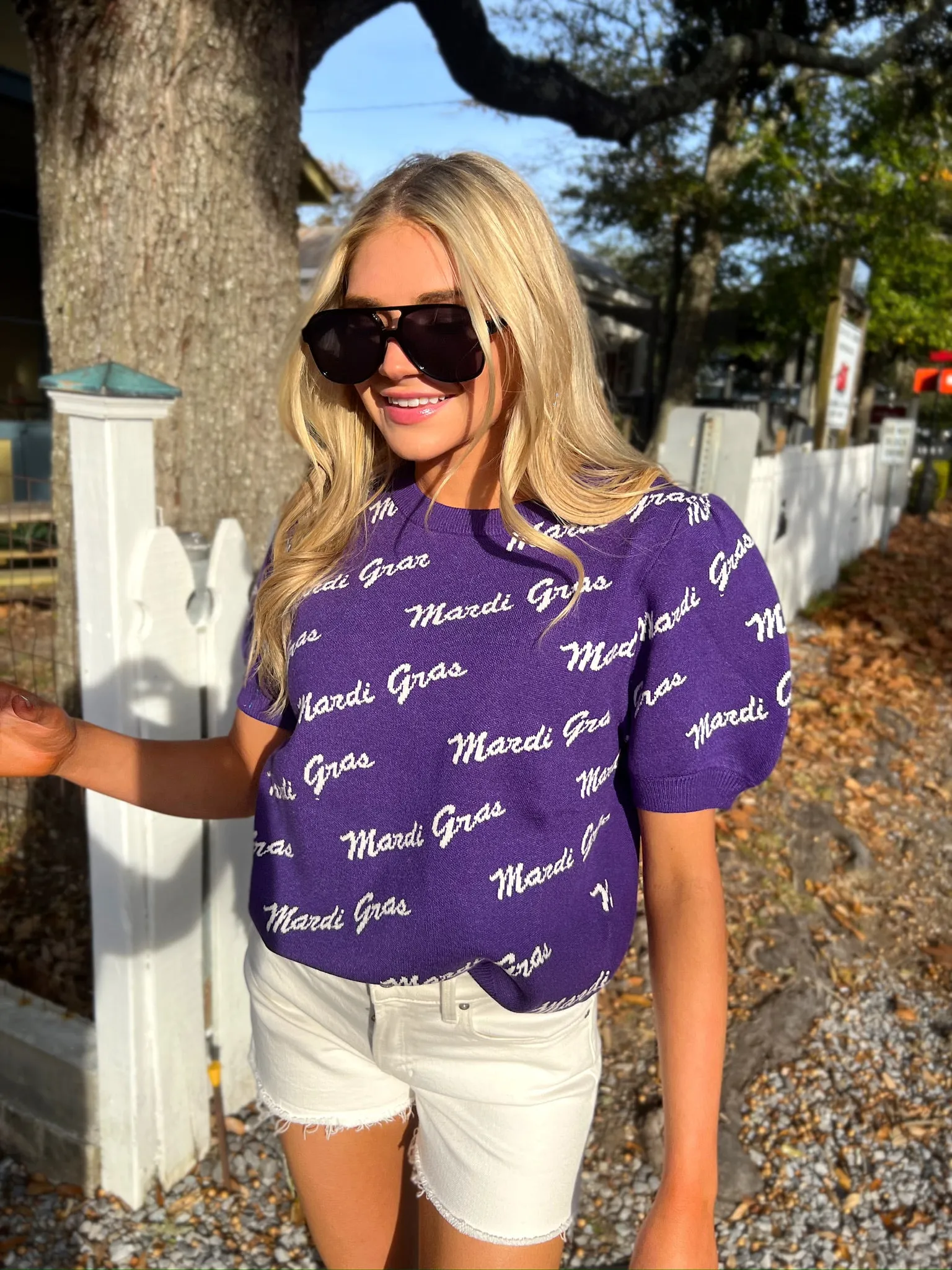 Mardi Gras Script Top sold by Bella Rose boutique product image thumbnail 5
