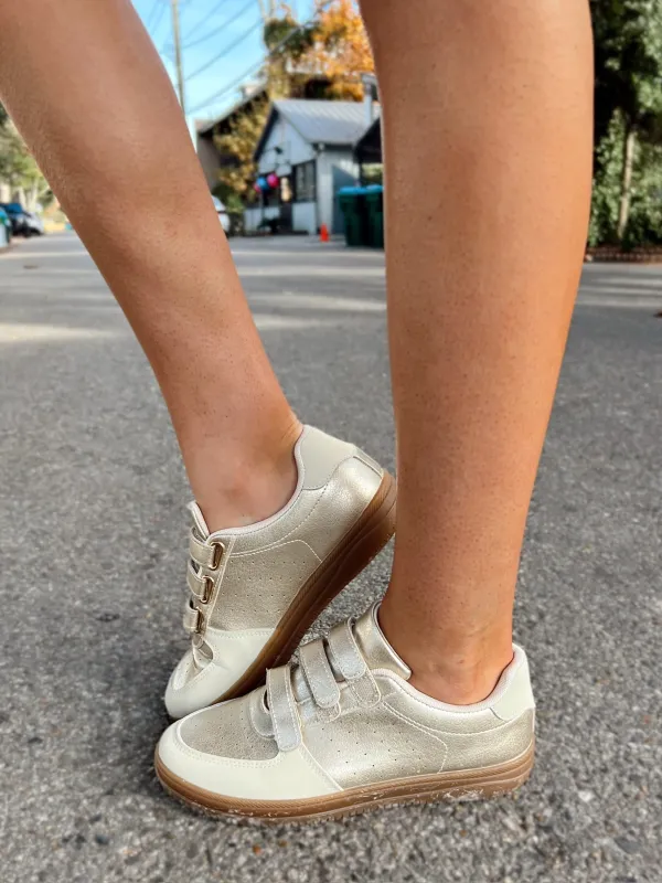 Gilded Gold Sneakers sold by Bella Rose boutique
